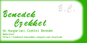 benedek czekkel business card